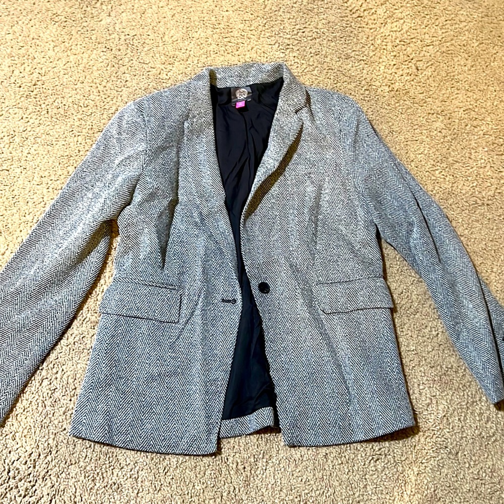 Vince Camuto Herringbone Stretch Jersey Blazer